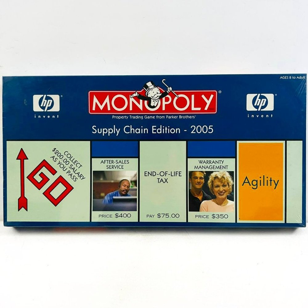 Vintage Monopoly HP Invent Supply Chain 2005‎ Edition Board Game New Sealed